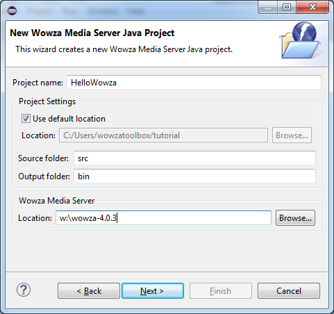 New Wowza module settings